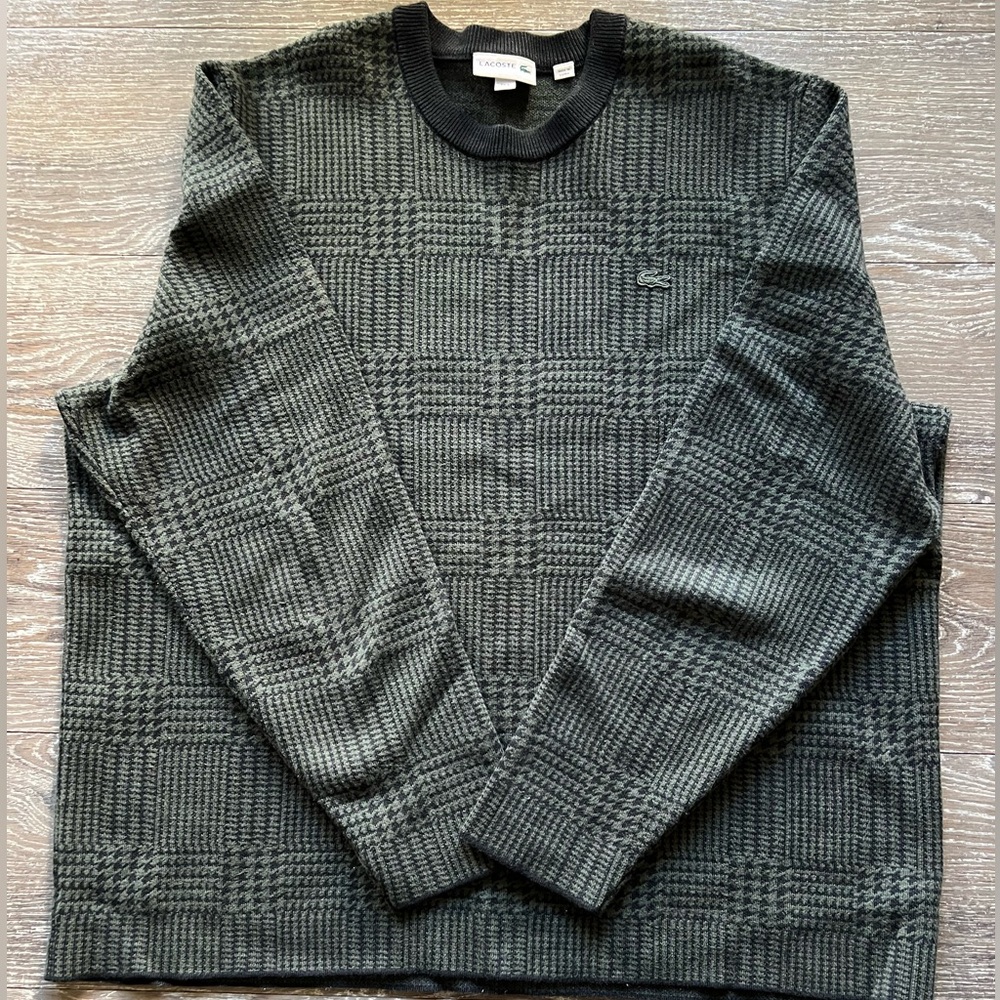 Lacoste Houndstooth Crew Neck